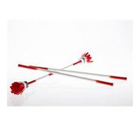Kit baton du diable flowerstick power + baguettes-Play juggling- blanc rouge