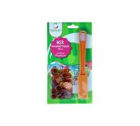cavernedesjouets Kit Baton magnetique Loto Orange et 100 pions aimantes - Baguette ramasse jetons - Jeu Bingo - Set Accessoires 2 en 1 et Carte