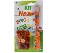 Kit baton magnetique loto orange symboles bingo + 100 pions aimantes - ramasse jetons - set accessoire soiree loto kermesse + carte