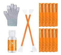 K&F Concept Kit bâtonnets de nettoyage 16 mm – 10 bâtonnets, 20 ml solution, gants