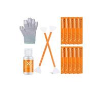 Kit bâtonnet de nettoyage 24 mm bâtonnets de nettoyage x10 20 ml de solution de nettoyage Gants