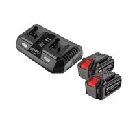 Kit batterie 18v 2x 4ah avec double chargeur energy+ 58ge134