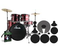 XDrum Rookie 22" Batterie Standard Rouge Avec Set Sourdines