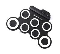 Kit batterie électronique 7 pads Rolls Up Exercice Drum Set Haut-parleurs intégrés Casque USB Kit pour enfants, adultes, débutants Électronique électronique