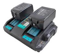 Kit Batterie et Chargeur - PNI - DCH218 - 2 Batteries 18 V 5 Ah - Chargeur Double USB - Lithium-ion