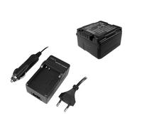 Kit : batterie Li-ion + chargeur de batterie avec adaptateur de voiture compatible avec Panasonic SDR-H21 SDR-H40 SDR-H60 SDR-H80 SDR-H90 SDR-H200 SDR-H250 SDR-H280 VDR-D50 VDR-D160 remplace VBN130
