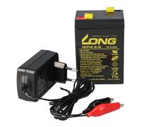 Kit - Batterie Rechargeable au plomb et chargeur - 6 V 4,5 Ah KungLong chargeur 0,6 A
