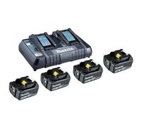Kit batteries MAKITA 18V 4 x 5,0 Ah Li-Ion battere et un chargeur double 199483-0