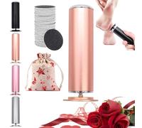 Kit Beauté Pieds, Pied, Ponceuse Pied, Rapeuse Pieds éLectrique, Avec 60 Disques De Papier De Verre De Rechange pour Femmes Hommes PéDicures (Or)