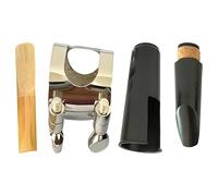 Kit bec clarinette Sib complet, avec bec en bakélite, anche, capuchon, ligature argentée et protège-dents, accessoires pour instrument à vent, ensemble pratique pour musiciens débutants