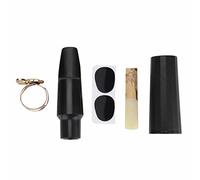 Kit Bec Saxophone Alto Bec Saxophone avec Ligature Métal Anches Saxophone 2 Coussins et Capuchon Plastique Noir