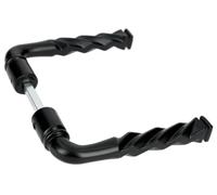 Kit béquille double torsadé noir alu - HERACLES - I-201104