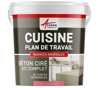 KIT BETON CIRE CUISINE ET PLAN DE TRAVAIL - 2 m² (en 2 couches) Pitaya Rose