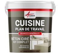 KIT BETON CIRE CUISINE ET PLAN DE TRAVAIL - 2 m² (en 2 couches) Rosetto Marron Rose