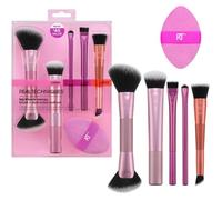 Kit Big Blends 6 Pièces avec Pinceau Energy et Doudoune Double Face pour Poudre Crème Liquide Contour et Finition Végan