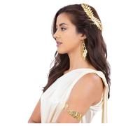 Kit bijoux feuille d'or grecque, or, Doré