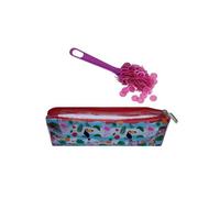 Kit Bingo Loto 3 en 1 Fuchsia : Trousse transparente + Baton Magnetique + 100 pions jetons de marque - Nouveaute