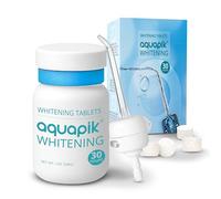 Kit Blanchissant Aquapik® WHITENING | 30 Pastilles Blanchissantes + Embout pour Hydropulseur Dentaire | Compatible avec Aquapik 100, Advanced et Pro | Dents Plus Blanches | Haleine Fraîche