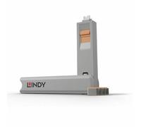LINDY Verrouillage de port USB-C® jeu de 4 orange avec 1 clé 40428