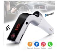 Kit Bluetooth Mains Libres Voiture Sans Fil couleur Gris pour tous les Smartphones