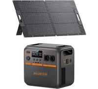 Kit BLUETTI Premium 200 V2(AC270P) Station électrique professionnelle avec Panneau Solaire 100W, 2073.6Wh, générateur solaire 4 *AC 2700W Noir