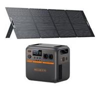 Kit BLUETTI Premium 200 V2(AC270P) Station électrique professionnelle avec Panneau Solaire 350W, 2073.6Wh, générateur solaire 4 *AC 2700W Noir