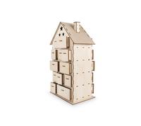 Kit Bois Maison Calend.Avent,Fsc Mixcred., Nature, 25,5x17,5x45,5cm, 185 Pces, Boîte 1kit