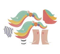 Kit Boite à mouchoirs à décorer Licorne pailletée 7 pièces