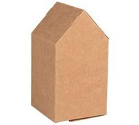 Kit boîte à plier - Maison - Kraft - 14 x 7,5 x 7,5 cm - Rayher Marron G
