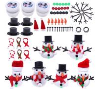 Kit Bonhomme De Neige À Construire Activités manuelles pour Noël 13 pièces | Kits Créatifs Vacances étudiants garçons filles adultes école anniversaire fête