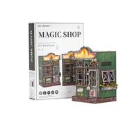 Kit Book Nook - Maison de poupée DIY - Puzzle 3D et serre-livres (sans colle ni piles incluses) (chargement magique)