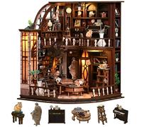 Kit Book Nook pour Adultes - CRIOLPO Puzzle 3D en Bois Insertion de Bibliothèque avec Lumière LED - Modèle d'Architecture et Décoration Artistique pour Collectionneurs