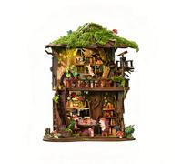 Kit Book Nook pour Adultes, Puzzle 3D en Bois Forest Tree House avec LED, Kit De Maison Miniature À Monter Soi-même, Cadeaux De Noël et d'anniversaire AW02-006