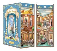 Tonecheer Kit Booknook 3D – Maison miniature éclairée, modélisation DIY avec LED (Venise dans un rêve)