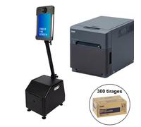 Kit Borne photo (Photobooth) DNP POP-UP + pied + housse + QW410 + 1 carton de consommables pour 300 tirages 10x15