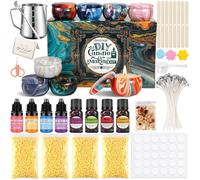 Kit Bougie à Faire Soi-Même Adulte, Fabrication de Bougie Parfumée, Contient Cire D'abeille, Pot, Essence Colorante,pour Débutants