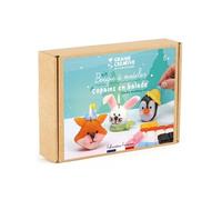 Graine Créative Kit bougies à modeler Enfant Animaux Hiver Multicolore
