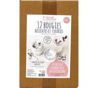 Kit bougies fleuries graine creative pour 12 eleves kit complet