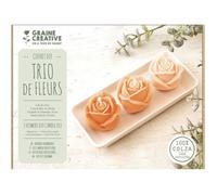 Kit bougies - GRAINE CREATIVE - Trio fleurs rose - 120g cire colza - 10ml senteurs - Mixte