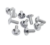 Kit Boulons Carénage 10 Pièces Pièces Générales En Acier Inoxydable Pour Grand Pour Vis À Tête Plate À Six Pans Creux Boulons M6 M5 Pour Voiture Moto Cyclomoteur Scooter Plaques Arrière