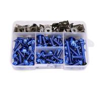 Kit Boulons Carénage Complet Moto Clips Fixation Écrous À Vis Pour Suzuki DRZ400SM DR250(Blu)
