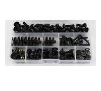 Kit Boulons Carénage Complet Moto pour Yamaha pour YZF-R125 2008-2018 Rondelles Clips Fixation Écrous Vis Clips Noix(Noir)
