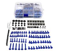 Kit Boulons Moto Compatible Avec CBR600RR 2003-2006 Vis Écrou Tête À Six Pans Creux Boulons Rondelles Borne De Batterie Assortiment De Casque De Pare-brise(Blue)