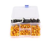 Kit Boulons Moto Compatible Avec Yamaha Pour Vis Clips D'écrou Boulons Écrous À Tête Creuse Hexagonale Rondelles Borne De Batterie Assortiment Casques Pare-brise(Yellow)
