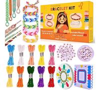 Kit Bracelet Bresilien et d'Amitié avec Notice en Français Cadeau fille 8 ans 9 ans 10 ans Kits de Loisirs Créatifs Activité manuelle enfant Machine Bracelet Bresilien Bricolage enfant Jouet créatif