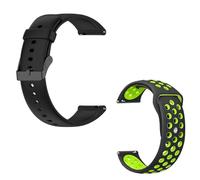 Kit Bracelet En Silicone Lisse Avec Boucle + SportyStyle Phonecare Pour Xiaomi Watch 2 Pro - Noir / Noir Vert