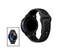 Kit Bracelet SportyStyle + Film de Hydrogel pour Huawei GT Active - Noir / Noir