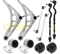 Kit bras de suspension avant compatible BMW E46 318D 320D 330D 320CD 330CD triangle, rotule, biellette 10 pièces