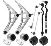 Kit bras de suspension avant compatible BMW E46 318D 320D 330D 320CD 330CD triangle, rotule, biellette 10 pièces