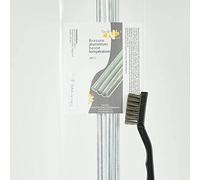 Kit brasure Aluminium basse température + brosse inox de préparation-baguettes 3mm x 400mm - T° de travail 380°C - Résistance : 33Kg/mm² - ALU'N'BRAZ (8 baguettes)